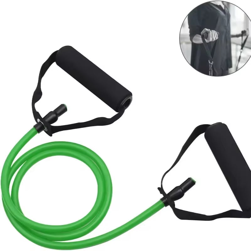 5 Levels Resistance Hot Yoga Pull Rope Bands Handles Elastic Sports Bodybuild Home Gym Workouts Muscle Training Rubber Tube Band - stylishhomedecor2024.com