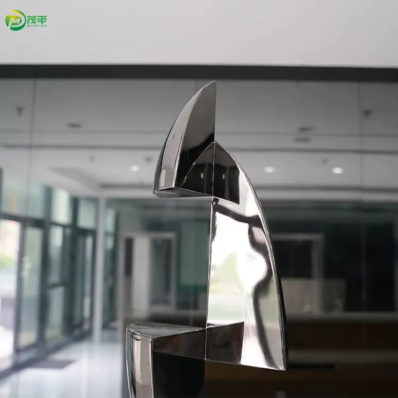 Custom Modern Stainless Steel Abstract Sculpture Metal Art Interior Decoration