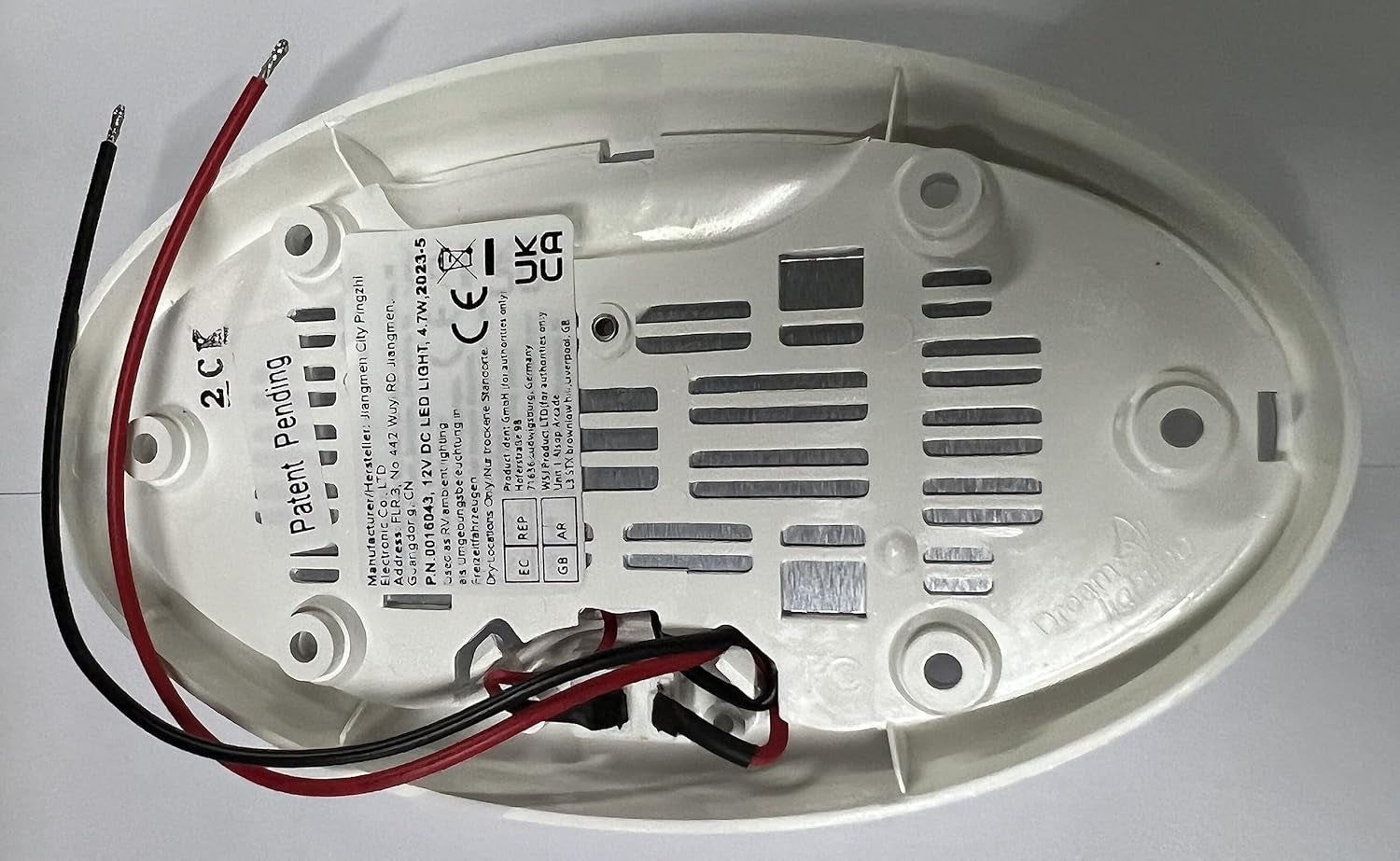 Dream Lighting 12V RV Interior Light with On/Off Switch 6 Inch Oval LED Ceiling Light 4.5W 3500K Soft White Lighting, Pack of 1