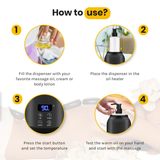 Bolusso Black Massage Oil Heater - 30 To 65 Degrees - Includes 2