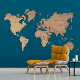 Wooden World Map Home Wall Decor Rustic Wall Decor Wood Art - stylishhomedecor2024.com
