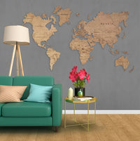 Wooden World Map Home Wall Decor Rustic Wall Decor Wood Art - stylishhomedecor2024.com