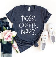 Dogs Coffee Naps T-shirt - stylishhomedecor2024.com