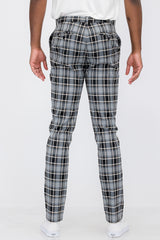 Plaid Slim Fit Trouser Pants - stylishhomedecor2024.com