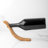 Handmade Olive Wood Bottle Holder | Available in Two Designs - stylishhomedecor2024.com