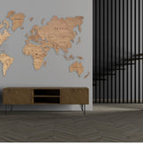 Wooden World Map Home Wall Decor Rustic Wall Decor Wood Art - stylishhomedecor2024.com