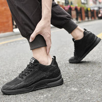 Men Sneakers Elevator Shoes Hidden Heels Breathable Heightening Shoes for Men Increase Insole 6CM Sports Casual Height Shoes 48