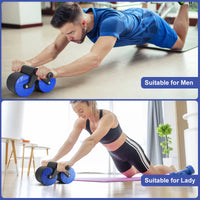 Ab Roller Wheel, Automatic Rebound Abdominal Wheel for Core Strength Training. Abdominal Wheel for Abs Workout Training Muscle Strength at Home Gym - Beginner to Advanced Fitness Equipment - stylishhomedecor2024.com