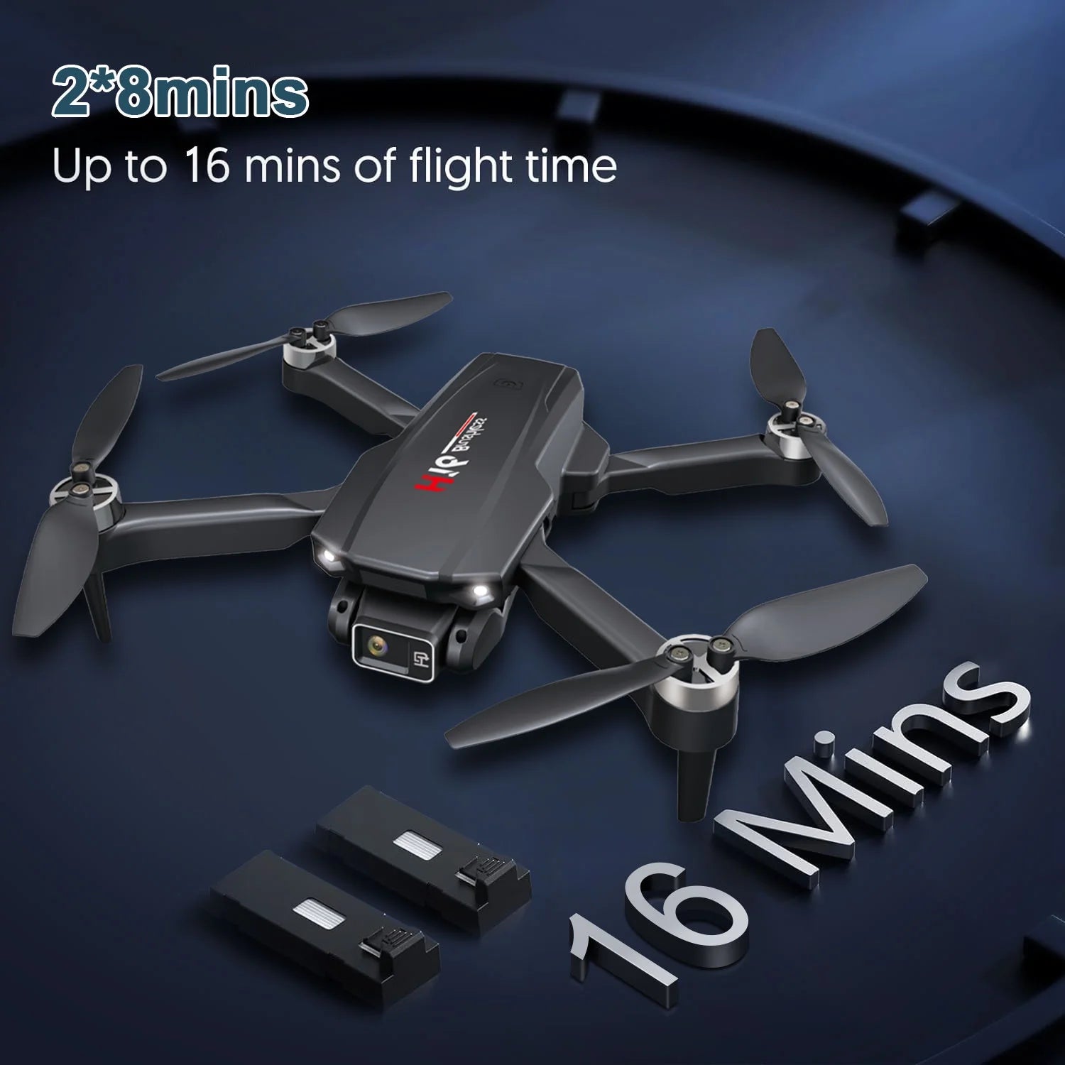 H16 Drone with Camera for Adults 4K, Foldable Drone for Beginners with Brushless Motor, Optical Flow Positioning, with 2 Batteries and Carrying Case - stylishhomedecor2024.com