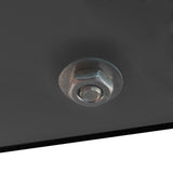 Rectangle Black Glass Coffee Table, Clear Coffee Table,Modern Side