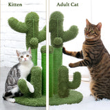 23" Cactus Cat Scratching Posts Medium Sisal Cat Scratcher,Green - stylishhomedecor2024.com