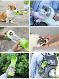 Portable Dog Water Bottle for Walking – Leak Proof with Food Container - stylishhomedecor2024.com