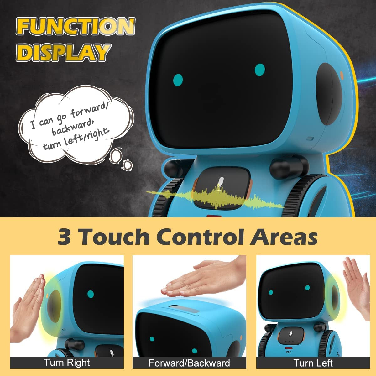 Robots for Kids, Interactive Smart Robotic with Touch Sensor, Voice Control, Speech Recognition, Singing, Dancing, Repeating and Recording, Robot Toy for 3 4 5 6 7 8 Year Old Boys Girls - stylishhomedecor2024.com