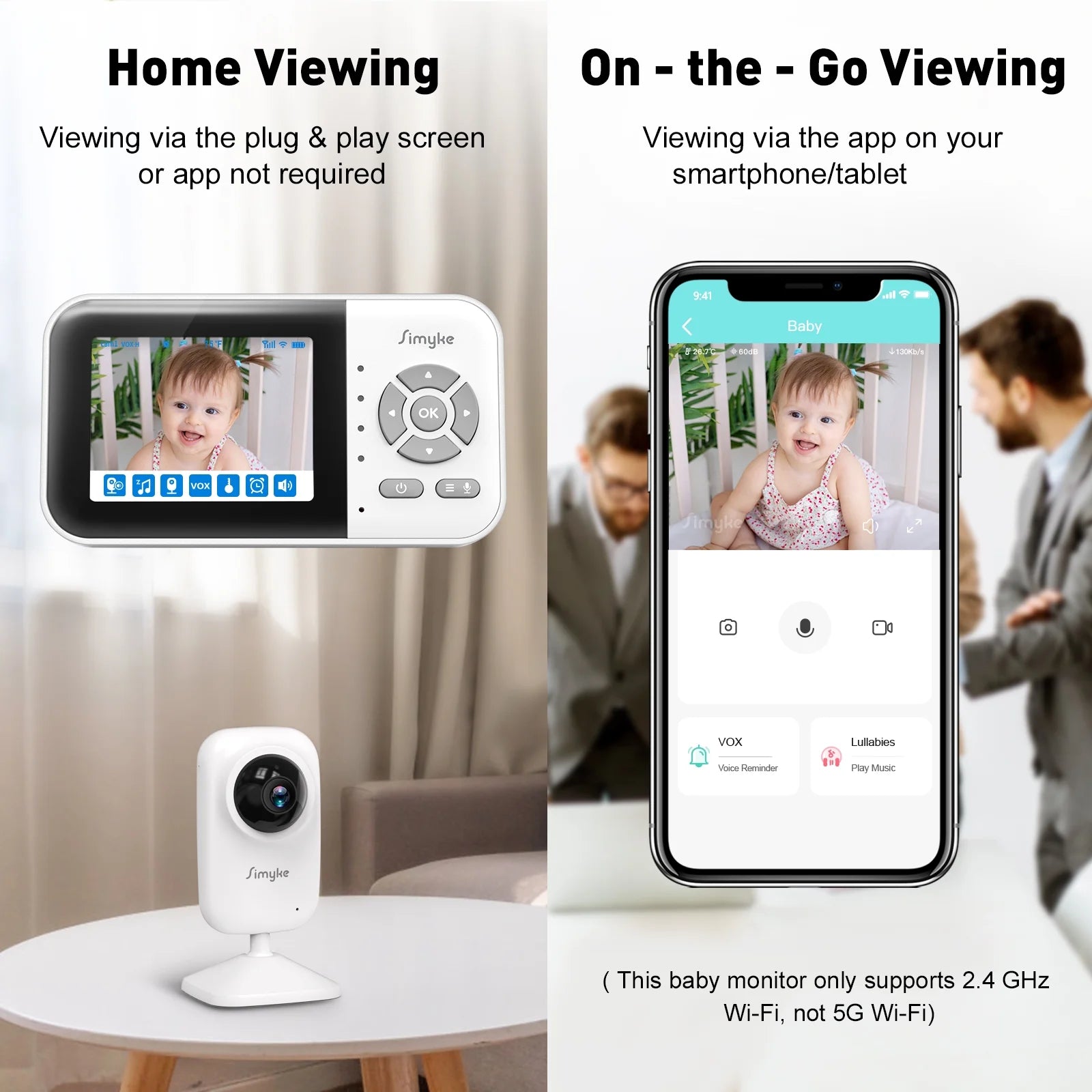 Upgrade Video Baby Monitor with 2 Cameras and Audio 2.8" LCD Screen, Night Vision, APP, 2 Way Talk, 1200Ft Long Range, Feeding Clock, Temperature Detection, Portable Wireless Baby Cam Home Use - stylishhomedecor2024.com