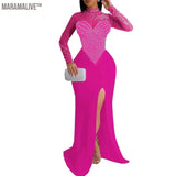 Pearl Party Dress Female Diamond Sheer Mesh - stylishhomedecor2024.com