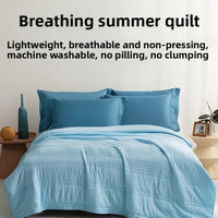 Summer Air Condition Quilt Cooling Blanket Soft Breathable Quilts Lightweight Blanket Solid Color Washable Nap Blanket 여름이불