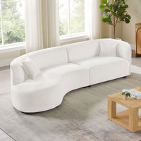 Luxury Curved Sofa with Chaise - Modern Upholstery