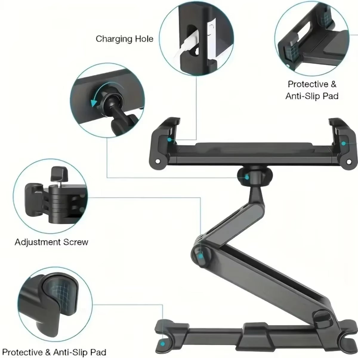 Car Tablet Holder – Headrest Mount Stand Cradle - stylishhomedecor2024.com