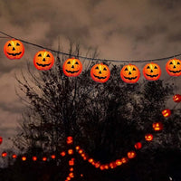 Halloween Pumpkin Lantern String Lights, 8.5Ft Orange Pumpkin String Lights with 10 Nylon Jack Smiling Face Lanterns, Halloween Lantern Lights for Indoor Outdoor Halloween Party Decor - stylishhomedecor2024.com