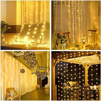 3M LED Curtain String Lights Fairy Decoration USB Holiday Garland Lamp 8 Mode for Home Garden Christmas Party New Year Wedding - stylishhomedecor2024.com