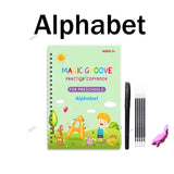 Reusable Children 3D Copybook for Calligraphy Numbers 0-10 Handwriting Copybooks Learning Math Writing Practice Book for Kids