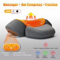 3 in 1 Neck Massager Cervical Pillow Hot Compress Vibration Massage Neck Traction Relax Pillow Spine Support Massager Tools