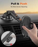 Apps2Car Universal Suction Cup Phone Mount for Windshield and Dashboard, Compatible with iPhone, Samsung, and All Cell Phones, Featuring Sticky Gel Pad