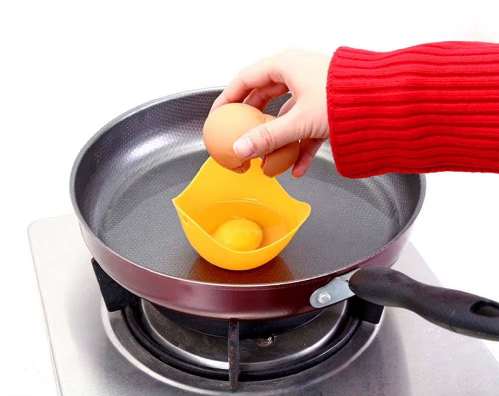 Egg Poachers High Temperature Resistant Silicone Egg Cooker Environmentally Silicone Steamed Egg Tray for Home Decor