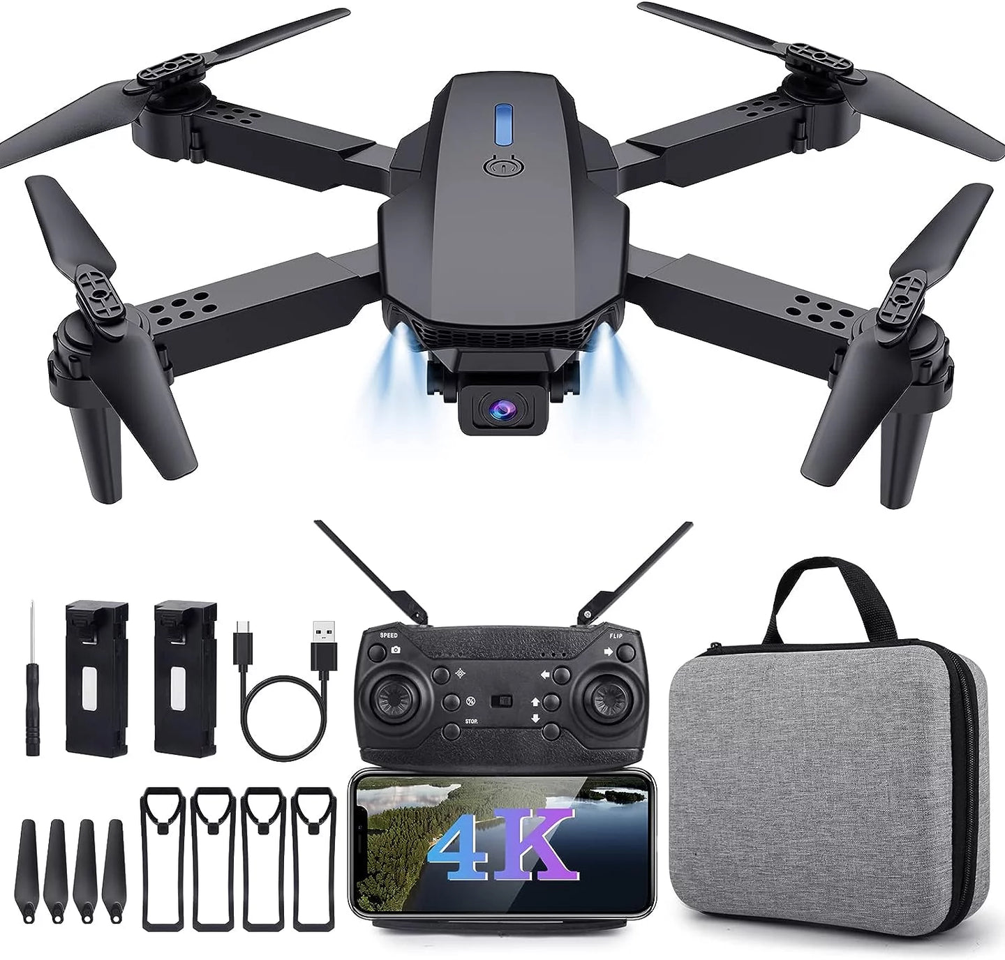 RC Mini Drones with Camera for Adults 4K for Beginners Kids with Live Video Camera Drones Support Wifi FPV - stylishhomedecor2024.com