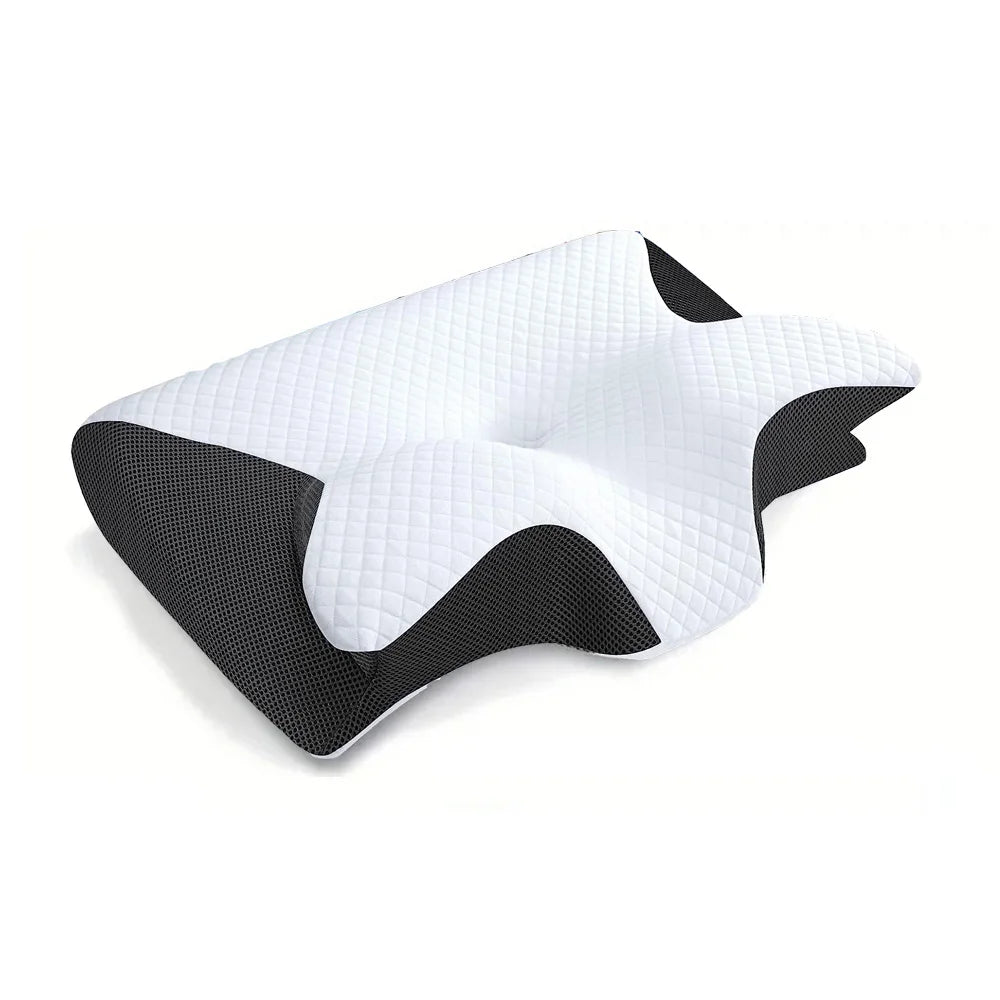 Ergonomic memory foam cervical pillow for neck support