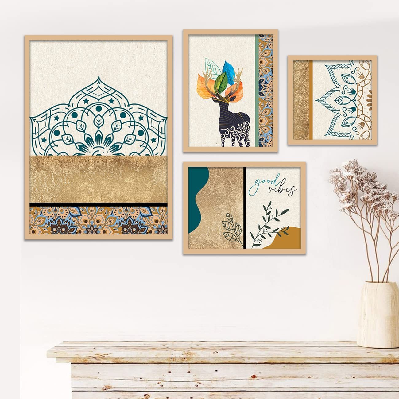 Modern abstract wall decor for living room