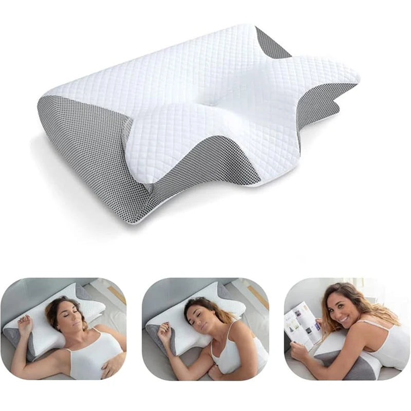 Contour orthopedic pillow for neck and shoulder pain