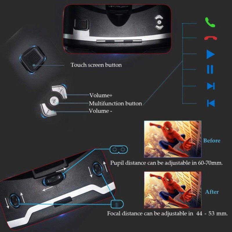 Dragon Flash VR Gaming Headset with Wireless Controller