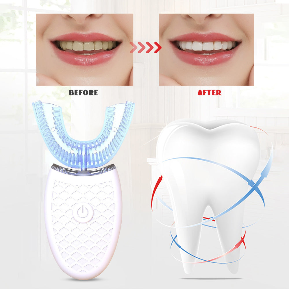 Silicone Electric Toothbrush 360° for Aldult Smart Automatic Whitening - stylishhomedecor2024.com