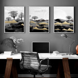 Scandinavian home decor for office | set of 3 wall art prints