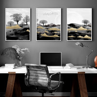 Scandinavian home decor for office | set of 3 wall art prints