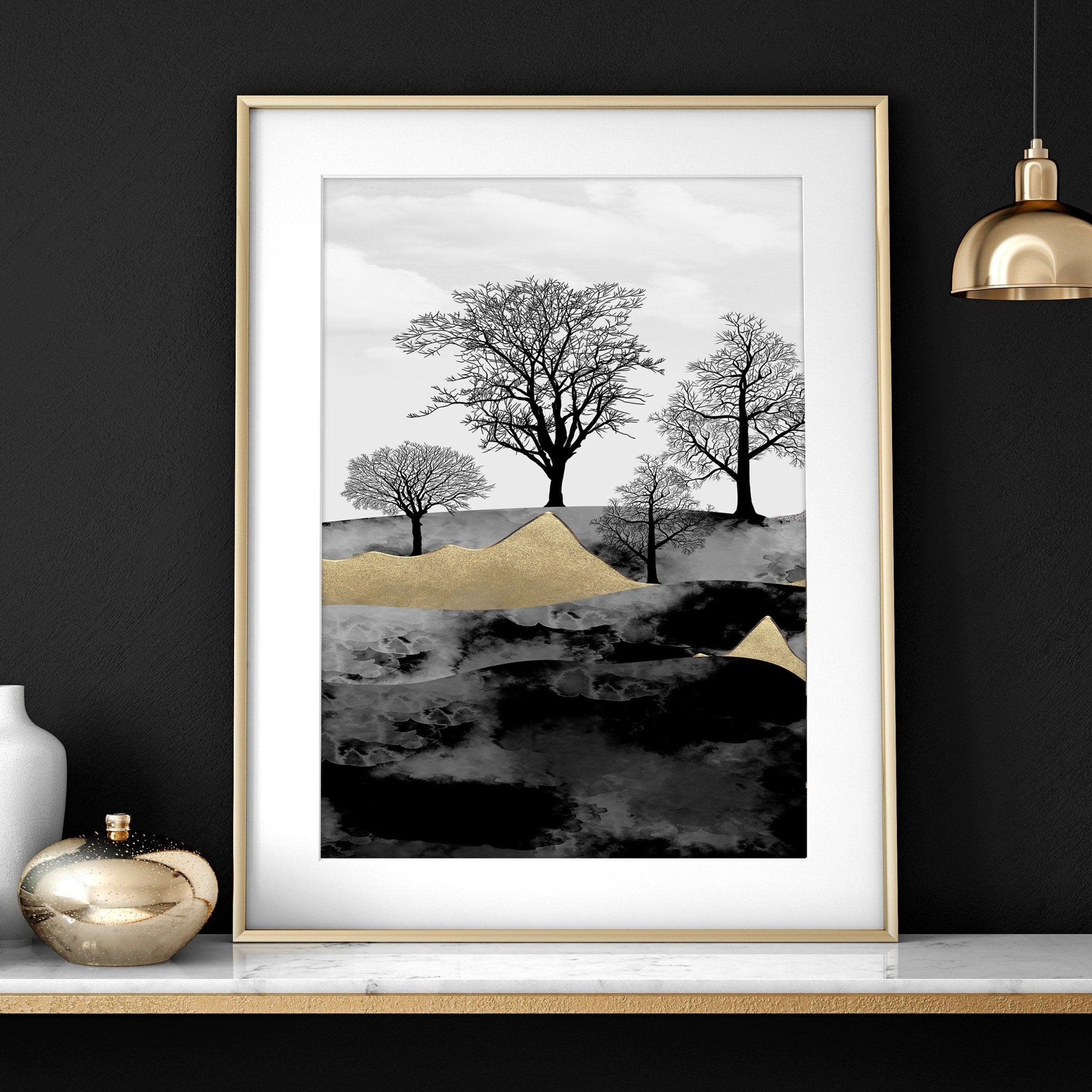 Scandinavian home decor for office | set of 3 wall art prints