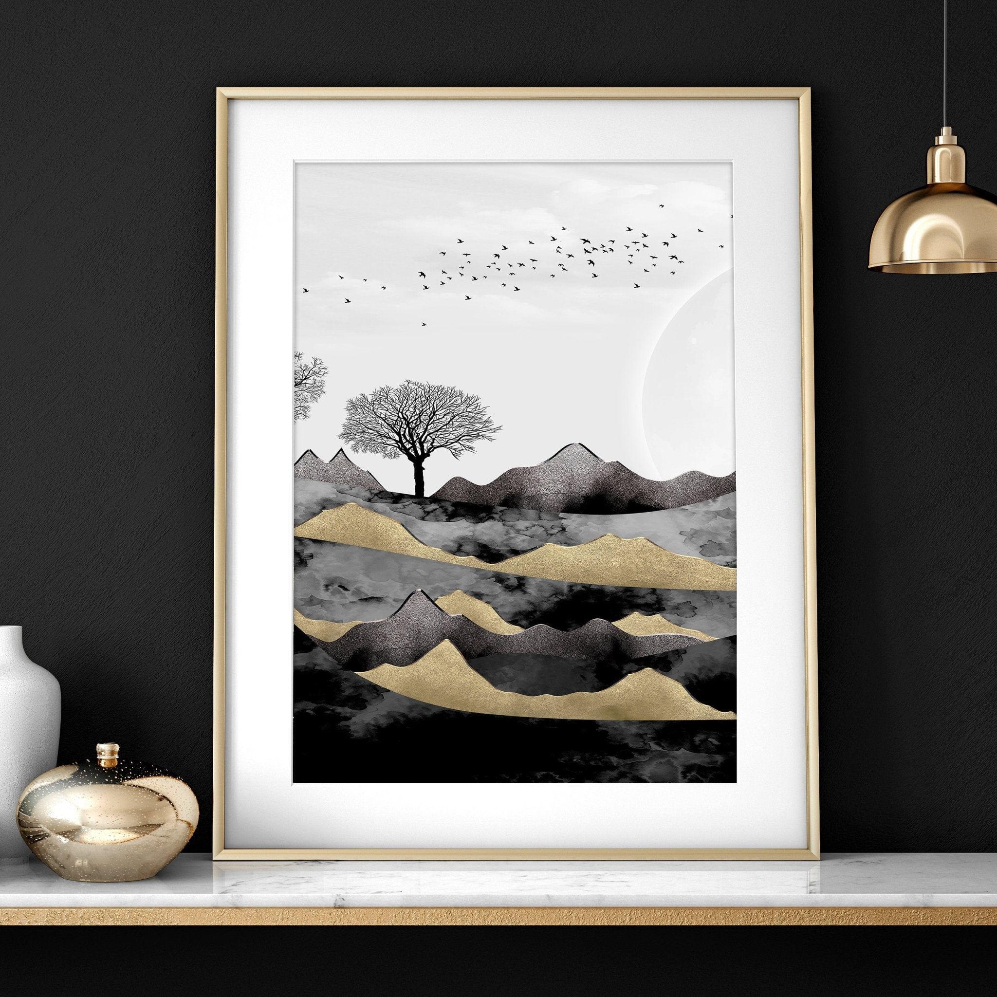 Scandinavian home decor for office | set of 3 wall art prints